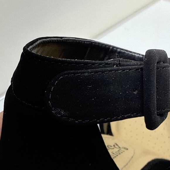 City Classified Women's Comfort Nola Closed Toe Ankle Strap Block Heel Black 8 - Picture 14 of 16